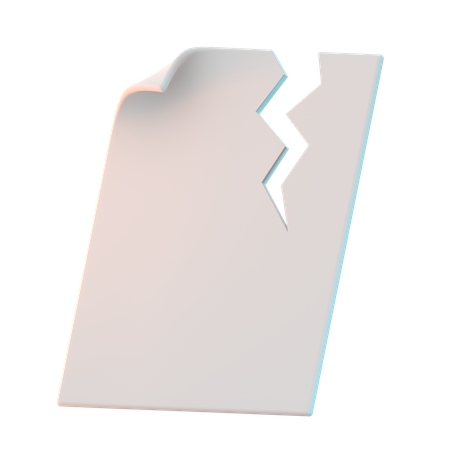 Broken File  3D Icon