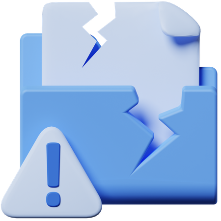 Broken File  3D Icon