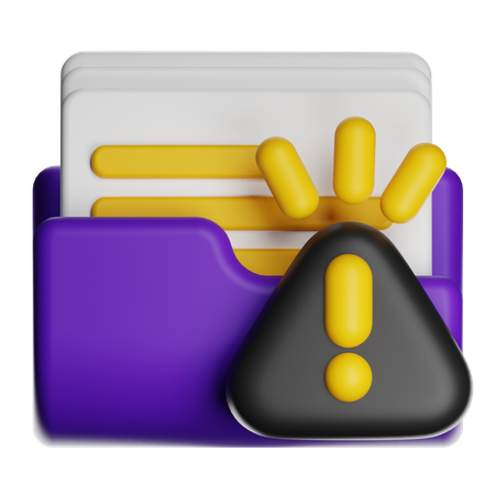 Broken Files  3D Icon