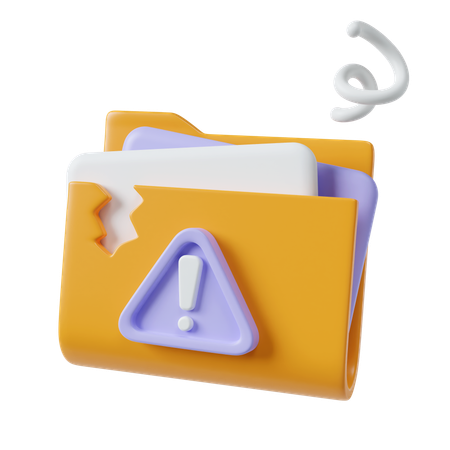 Broken Folder  3D Icon