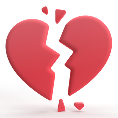 Broken Heart  3D Icon