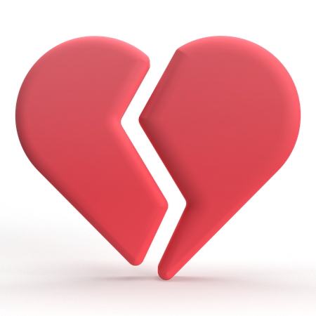 Broken Heart  3D Icon