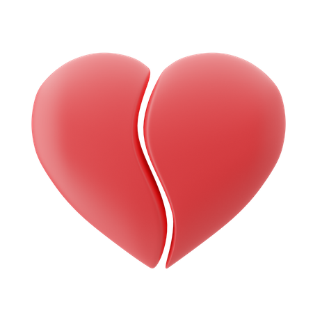 Broken Heart  3D Icon