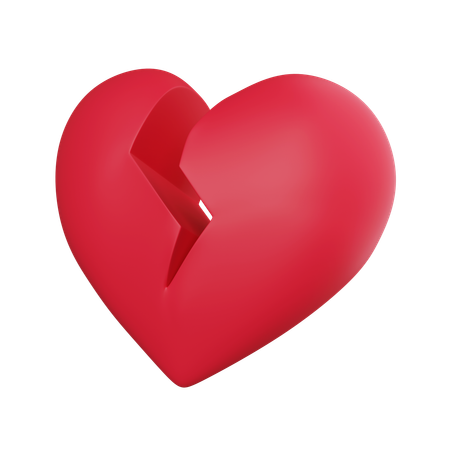 Broken Heart  3D Icon