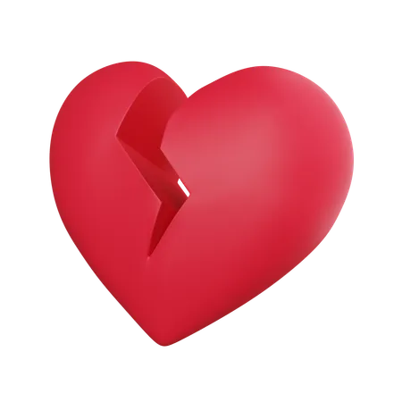 Broken Heart  3D Icon