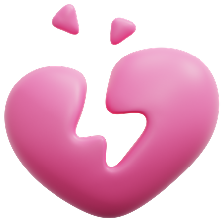 Broken Heart  3D Icon