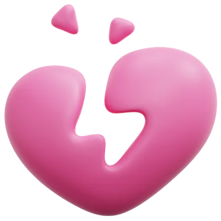 Broken Heart  3D Icon