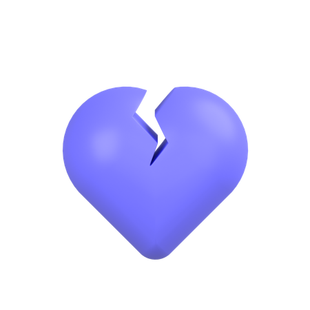 Broken Heart  3D Icon