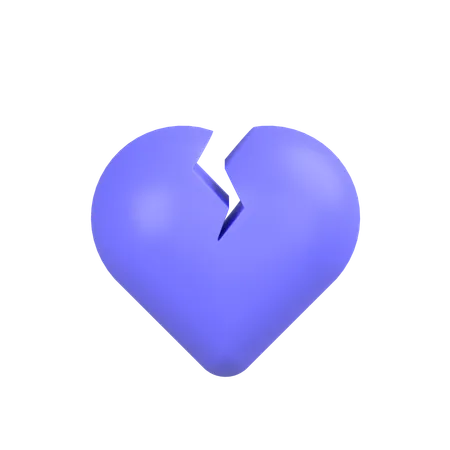 Broken Heart  3D Icon