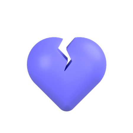 Broken Heart  3D Icon