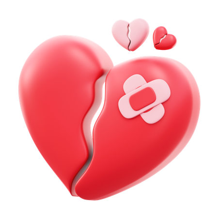 Broken Heart  3D Icon