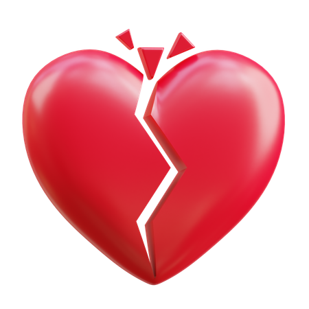 Broken Heart  3D Icon