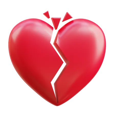 Broken Heart  3D Icon