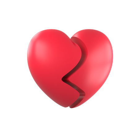 Broken Heart  3D Icon