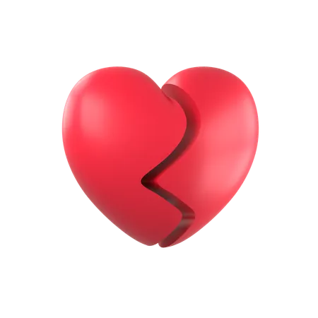 Broken Heart  3D Icon