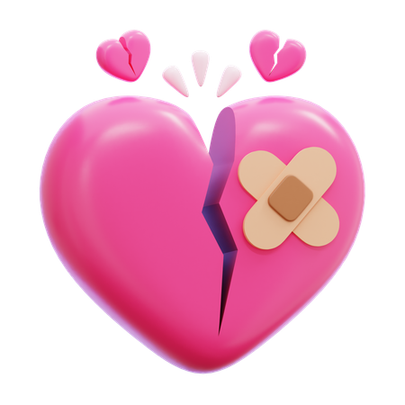 Broken Heart  3D Icon