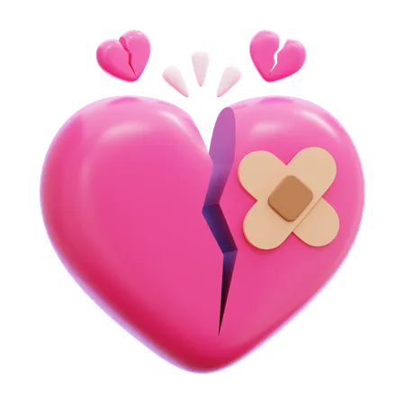 Broken Heart  3D Icon