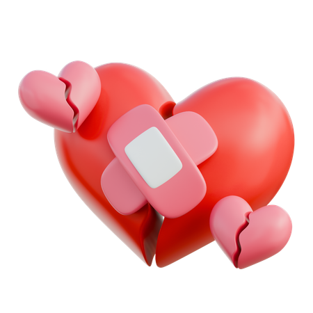 Broken Heart  3D Icon