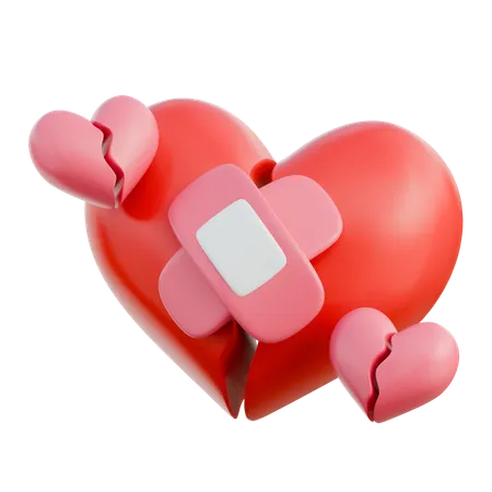 Broken Heart  3D Icon