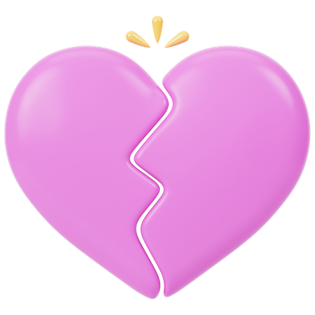 Broken Heart  3D Icon