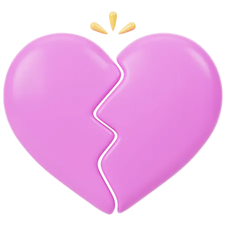 Broken Heart  3D Icon