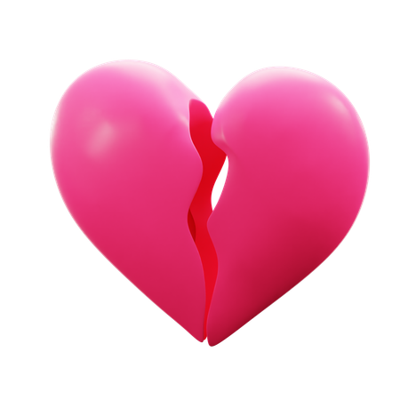 Broken Heart  3D Icon