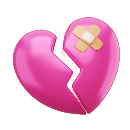 Broken Heart  3D Icon