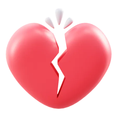 Broken Heart  3D Icon