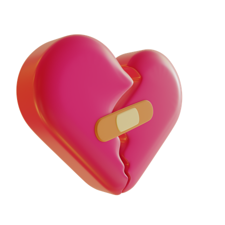 Broken Heart  3D Icon