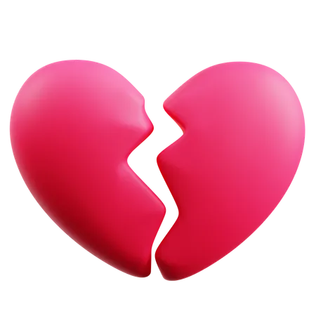 Broken Heart  3D Icon