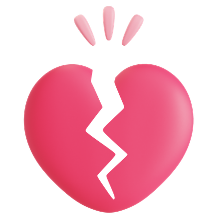 Broken Heart  3D Icon