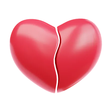 Broken Heart  3D Icon