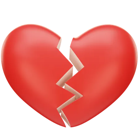 Broken Heart  3D Icon