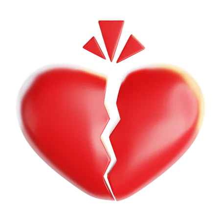 Broken Heart  3D Icon