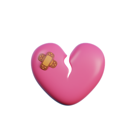 Broken Heart  3D Icon