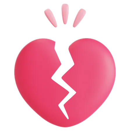 Broken Heart  3D Icon