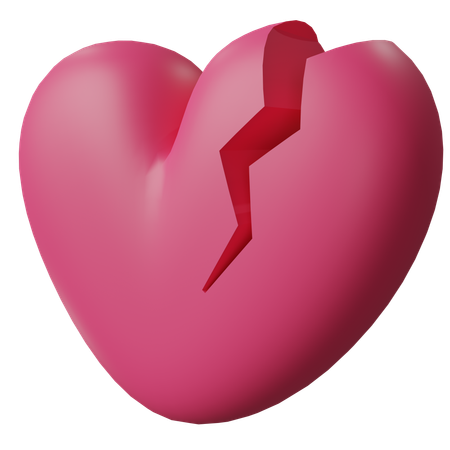 Broken Heart  3D Icon