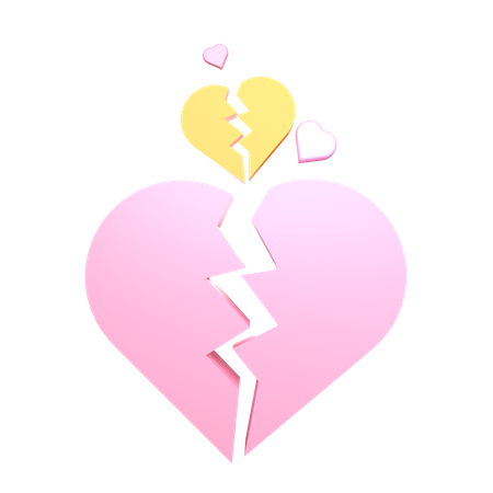 Broken Heart  3D Icon