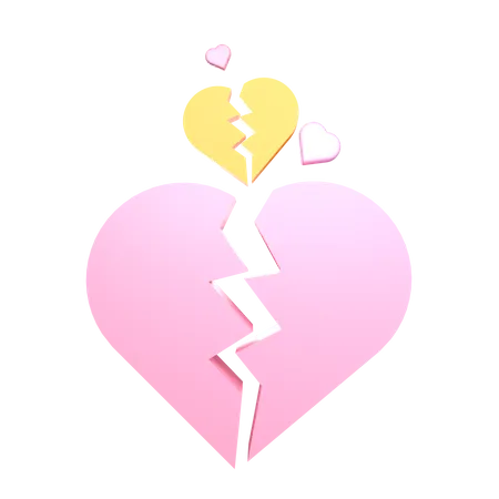 Broken Heart  3D Icon