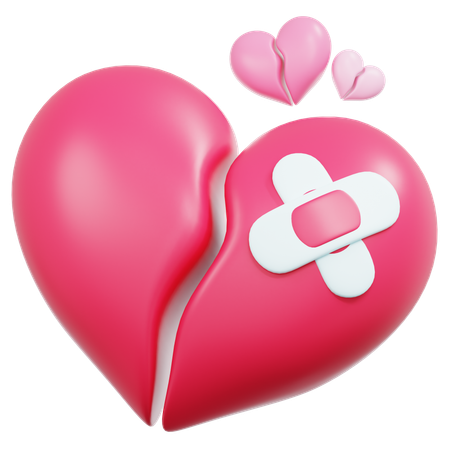 Broken Heart  3D Icon