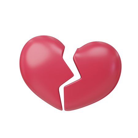 Broken Heart  3D Icon