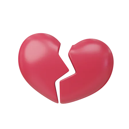 Broken Heart  3D Icon