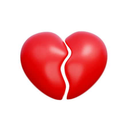 Broken Heart  3D Icon