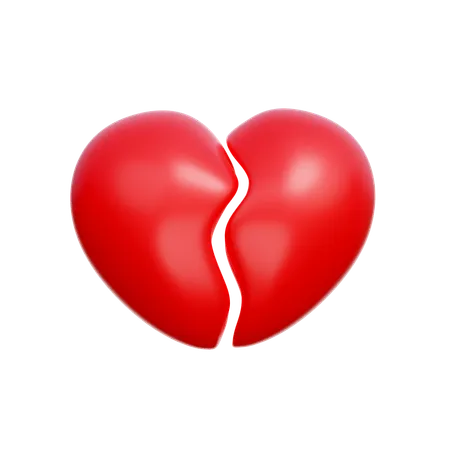 Broken Heart  3D Icon