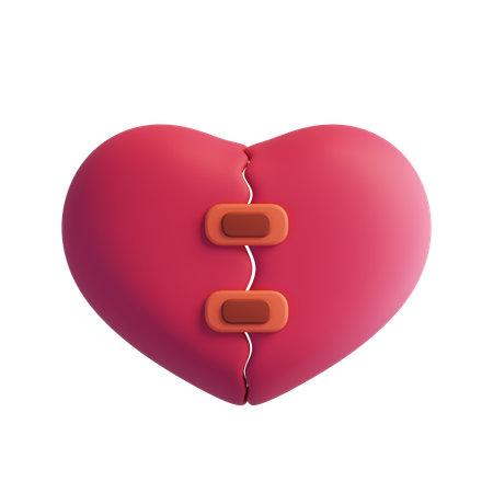 Broken Heart  3D Icon