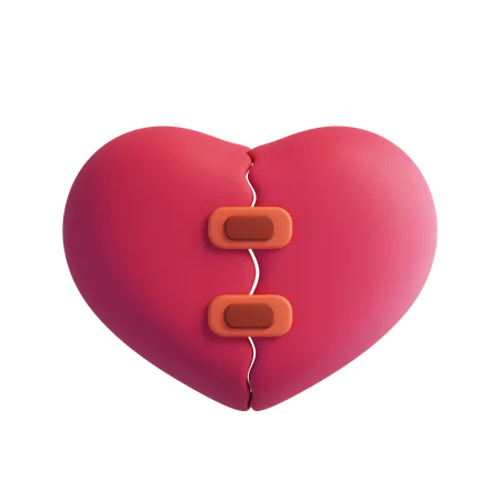 Broken Heart  3D Icon