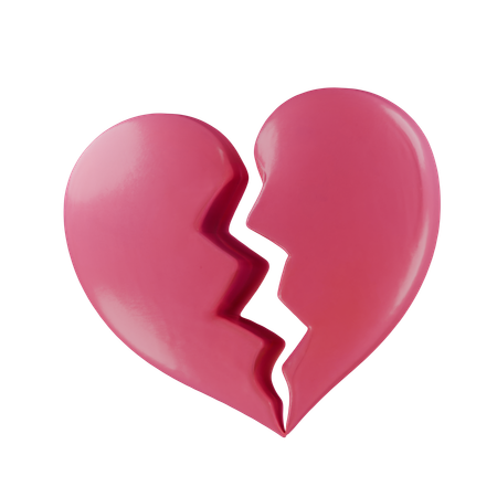 Broken Heart  3D Icon