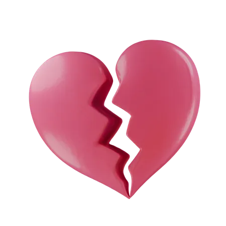 Broken Heart  3D Icon