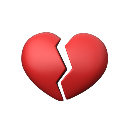 Broken heart  3D Icon