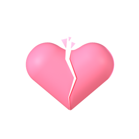 Broken Heart  3D Icon